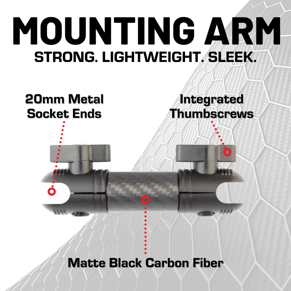 Bulletpoint 20mm ball ends—secure quick attachment to compatible bases.
