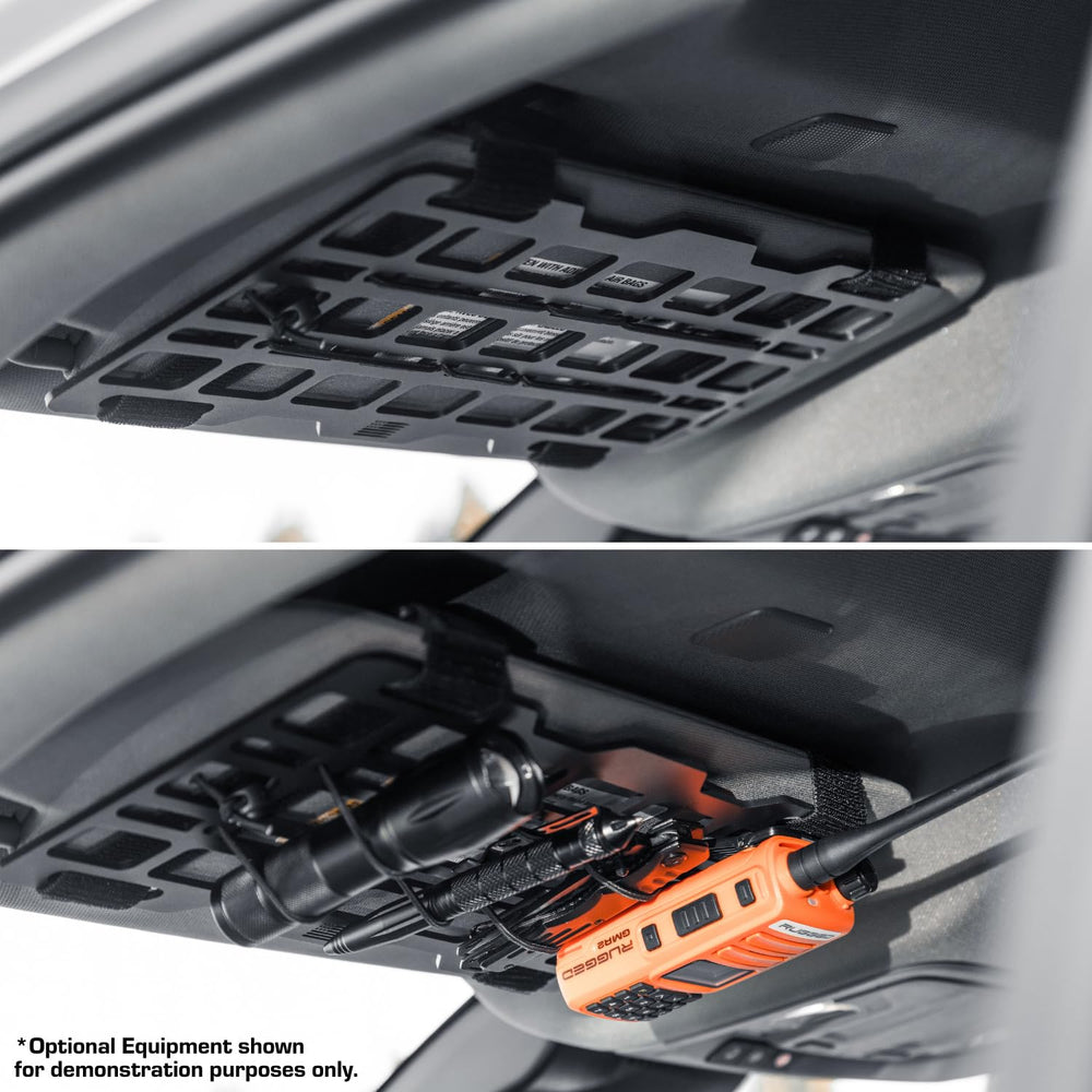 Bulletpoint Aluminum Molle Visor Organizer mounted on visor enabling quick access