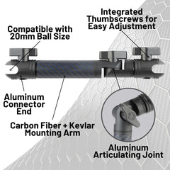 Bulletpoint carbon fiber Kevlar arm showcases lightweight durability for travel