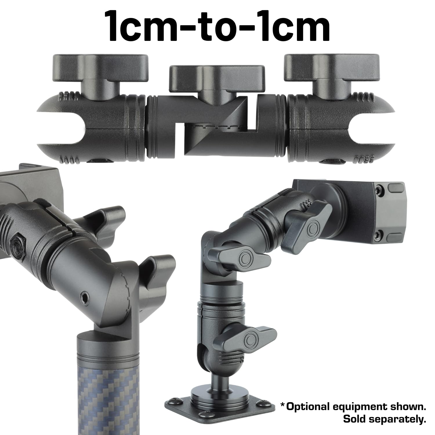 Bulletpoint locking arm articulating joint enables flexible positioning for precise placement