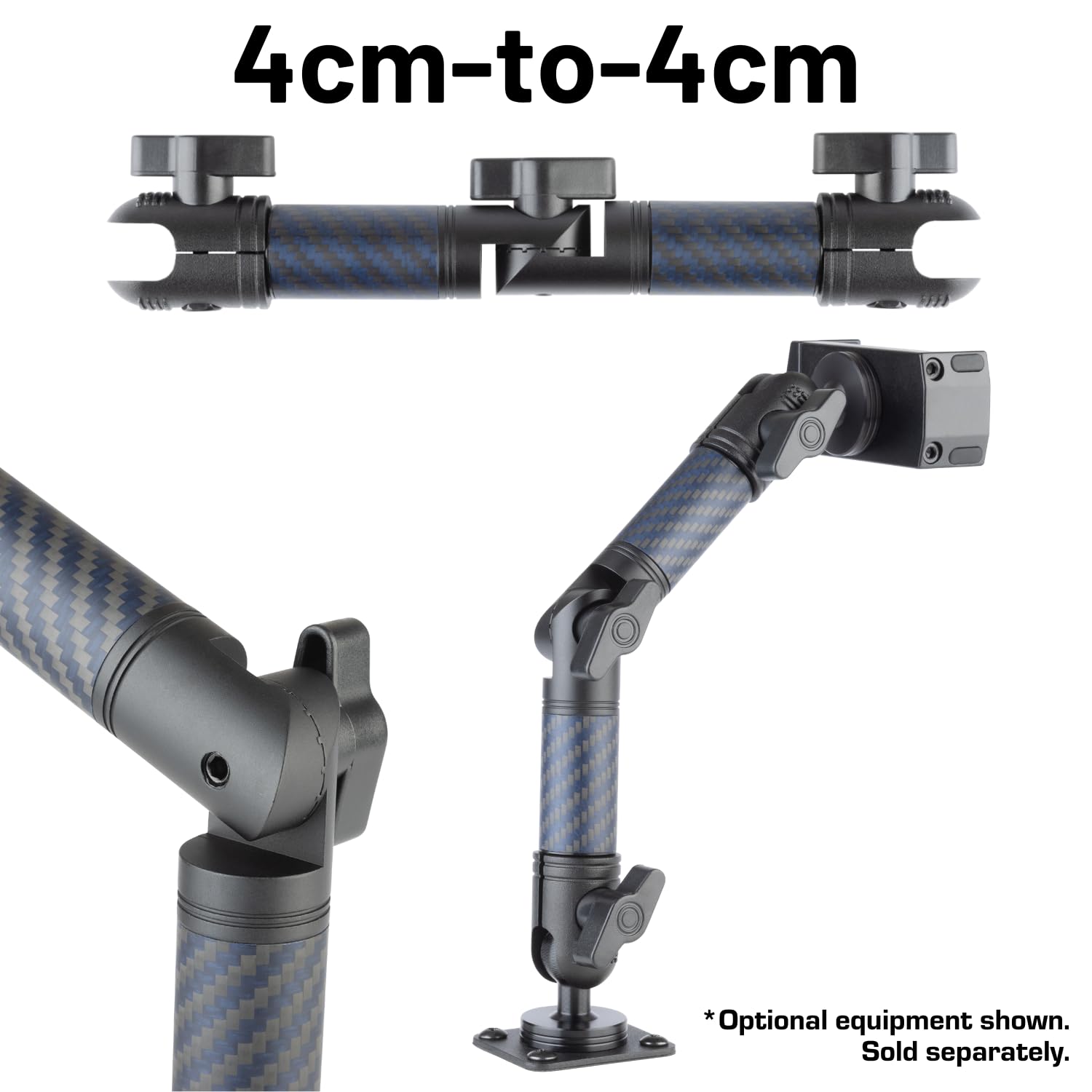 Bulletpoint locking arm with articulating joint enables precise positioning in tight spaces