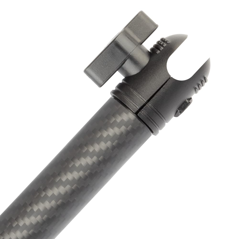 Bulletpoint matte black carbon fiber arm—lightweight durability for rugged use.