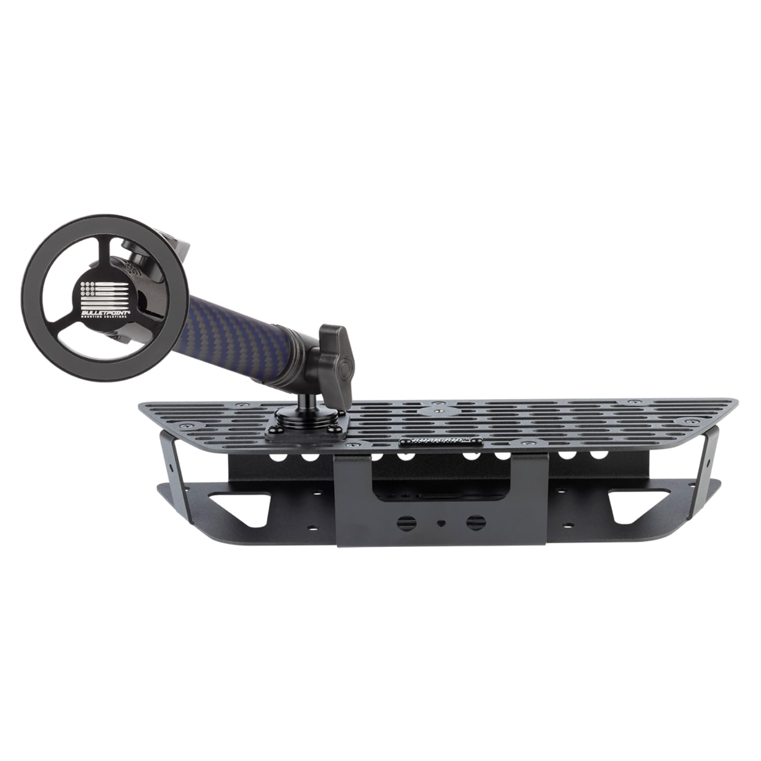 Bulletpoint RubiGrid dash mount securing multiple devices for a clean Silverado and Sierra interior