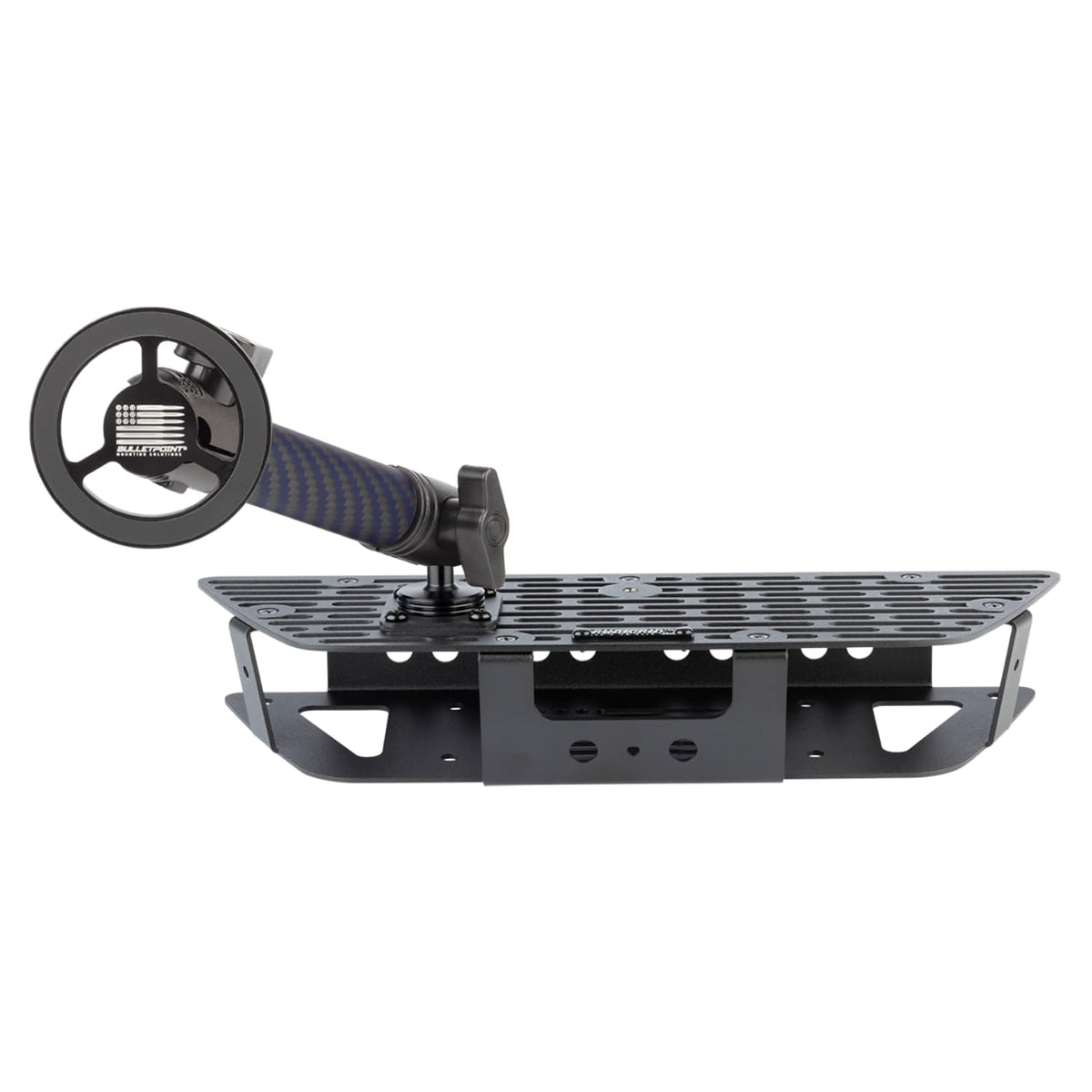 Bulletpoint RubiGrid dash mount securing multiple devices for a clean Silverado and Sierra interior