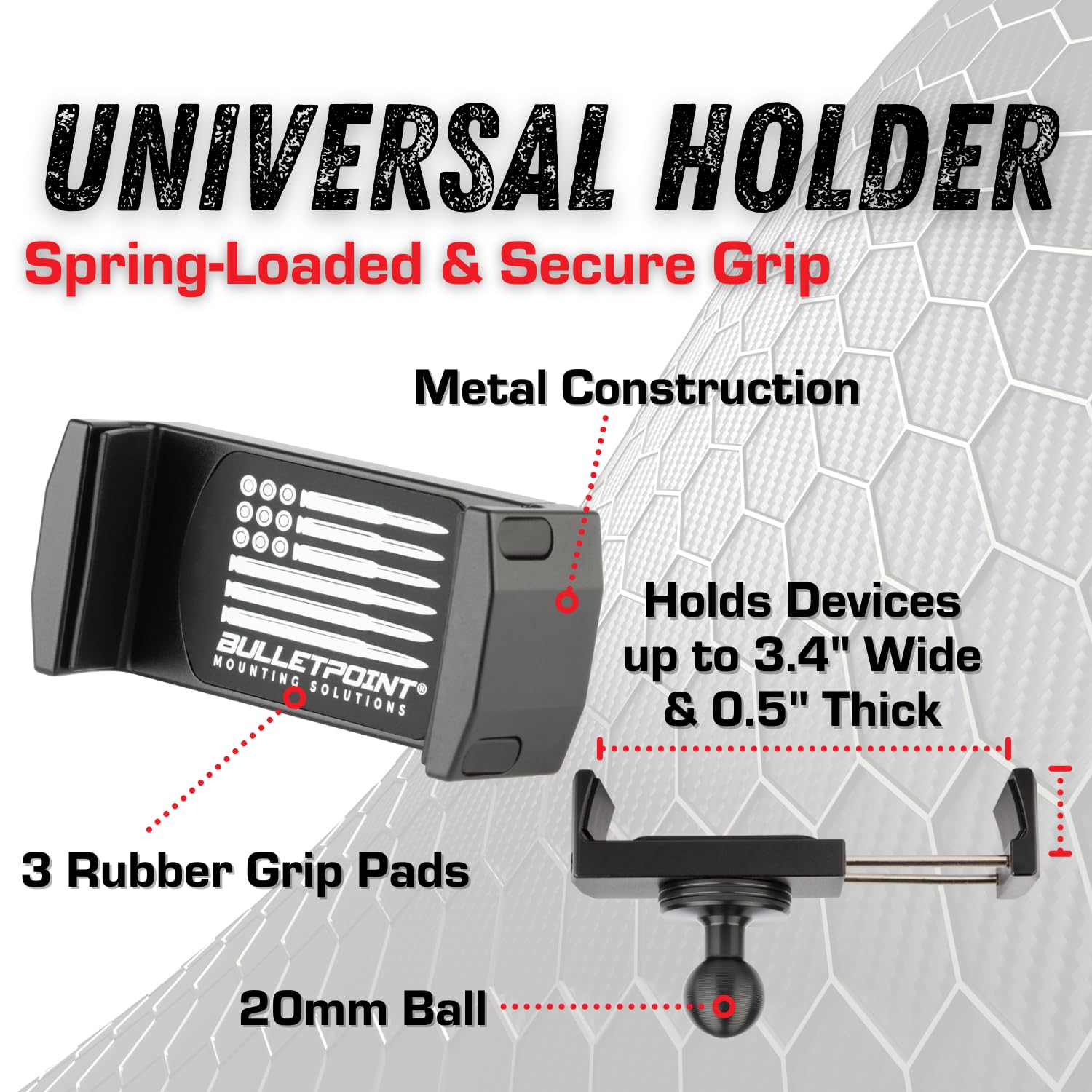 Bulletpoint RubiGrid fitment for 2022+ Sierra and Silverado with 13.4-inch screens.