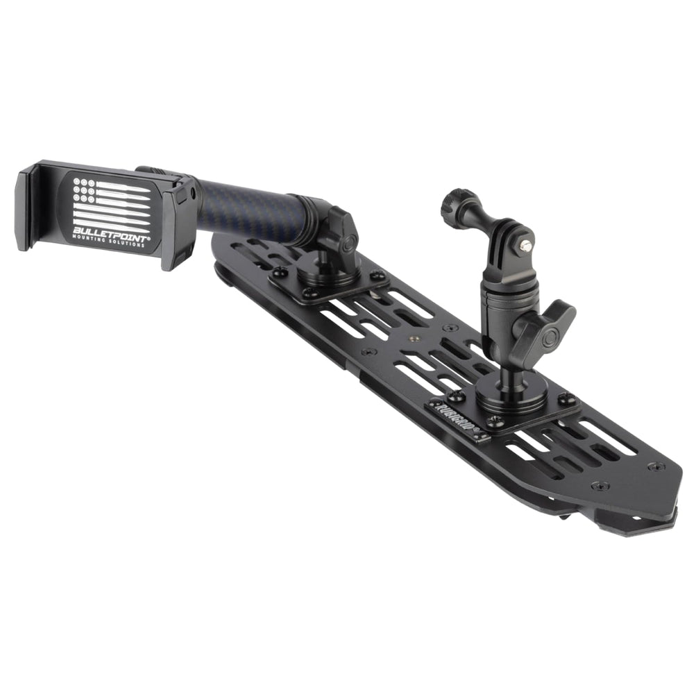 Bulletpoint RubiGrid Gladiator mount demonstrates sturdy, rock-solid support during off-road adventures
