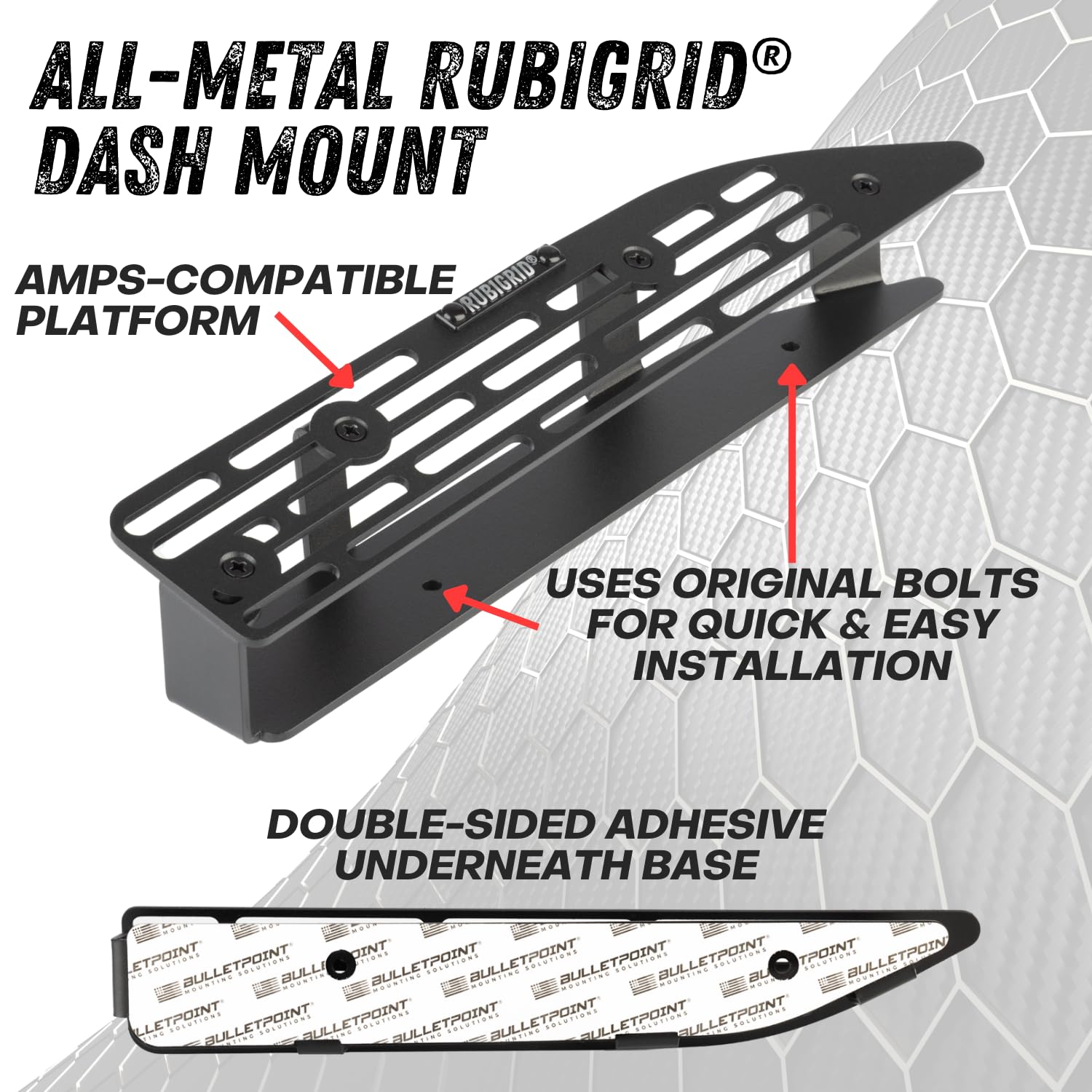 Bulletpoint RubiGrid spring-loaded phone holder keeps devices secure on the go.