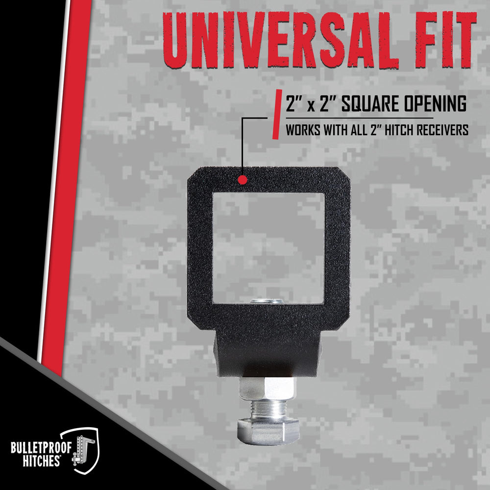 BulletProof Hitches 2in steel with textured coating highlighting rugged durability