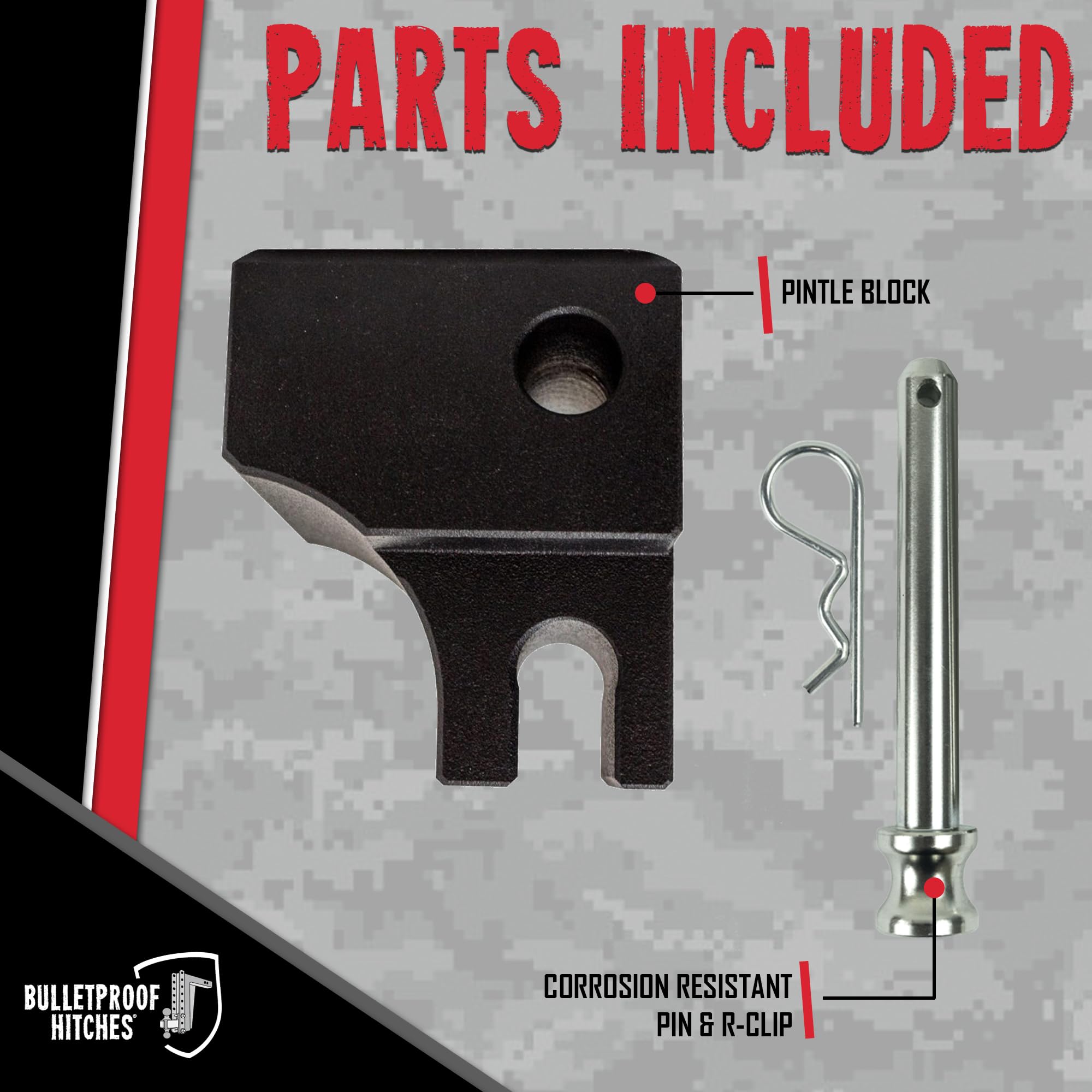 BulletProof Hitches CNC-machined steel construction emphasizes precision and durability.