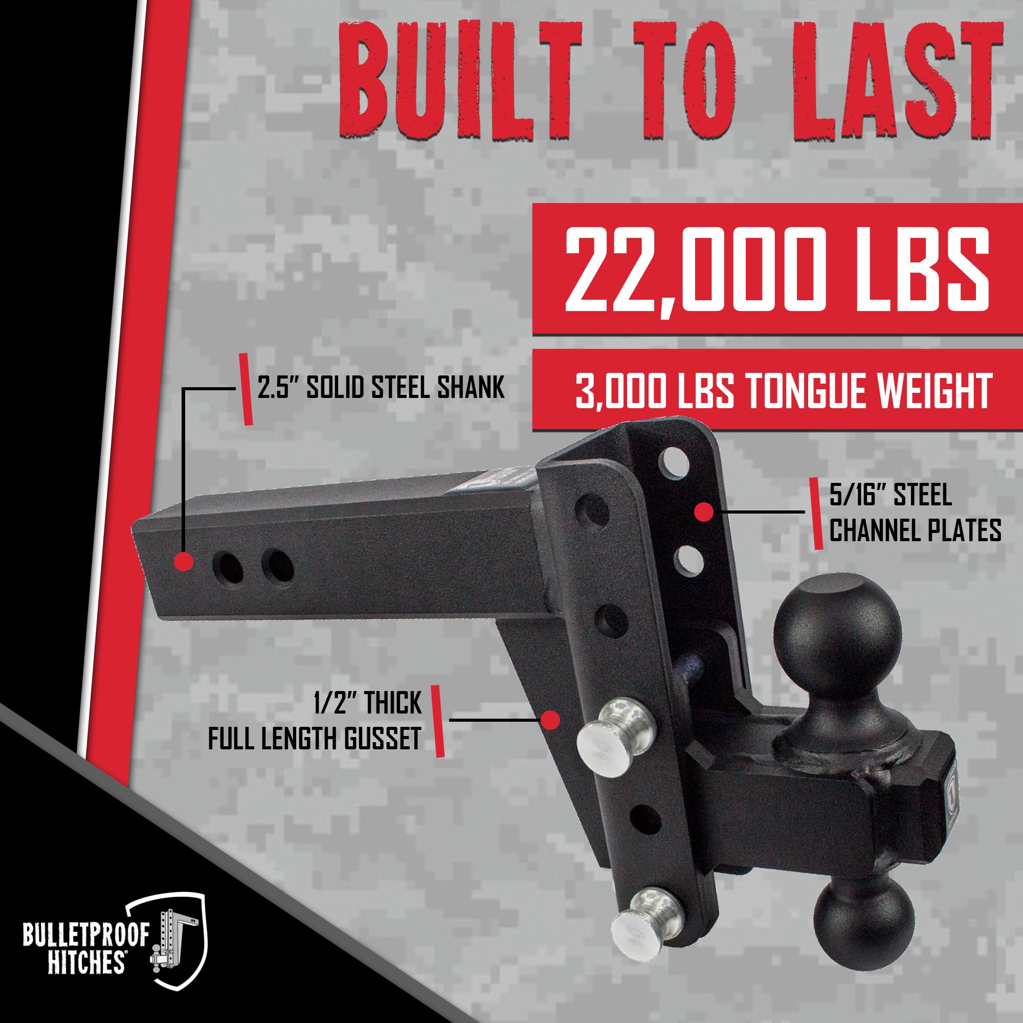 BulletProof Hitches dual-ball mount supports two ball sizes for flexibility