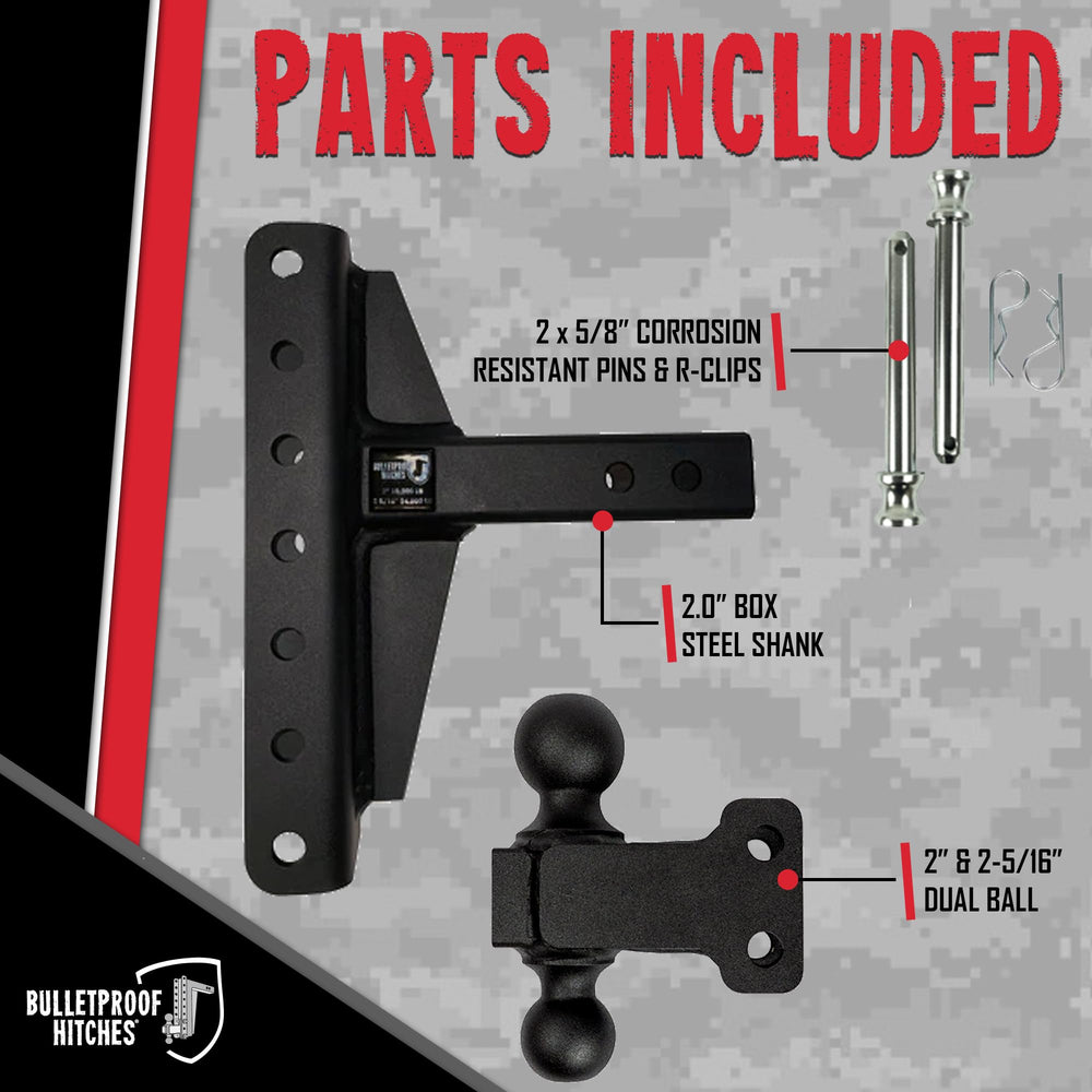 BulletProof Hitches included pins and clips simplify quick installation and maintenance.