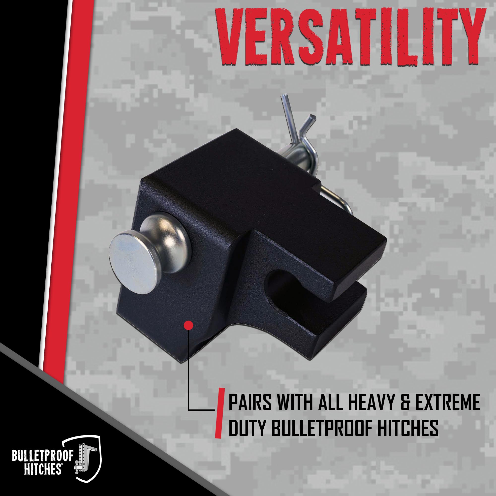 BulletProof Hitches pintle loop over the ball illustrates conversion to pintle-ready towing.