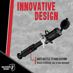 Weather resistant rubber cap seals the end to prevent debris
