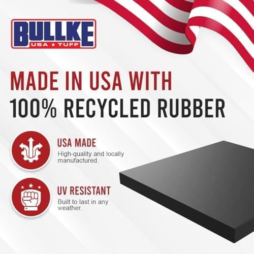 BullKE heavy-duty rubber stabilizer mat offers non-slip support on uneven ground.