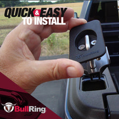 BullRing retractable anchor flush-fit middle pocket showing OEM-style integration.