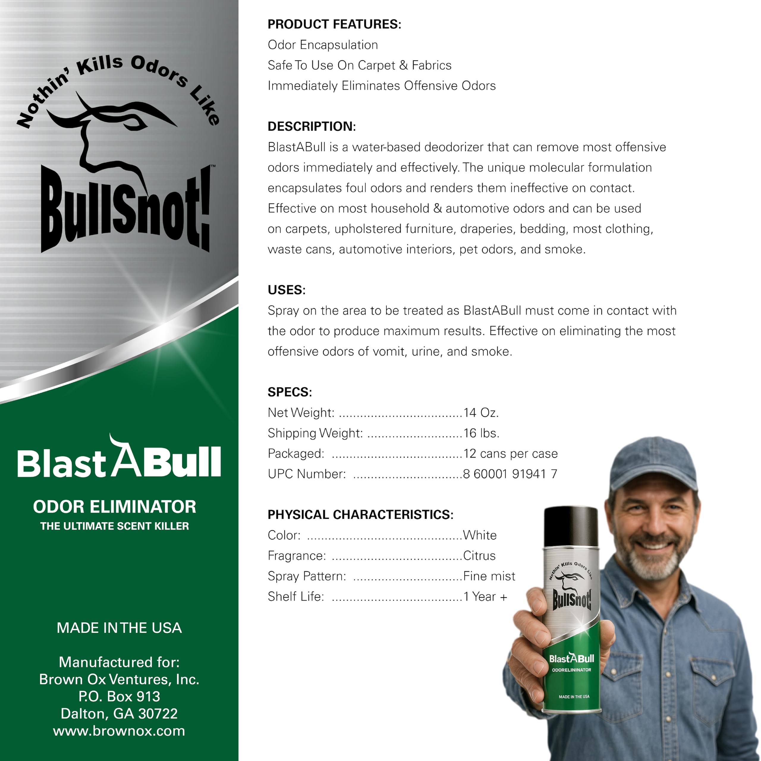 BullSnot BlastABull leaves a clean, subtle scent after use