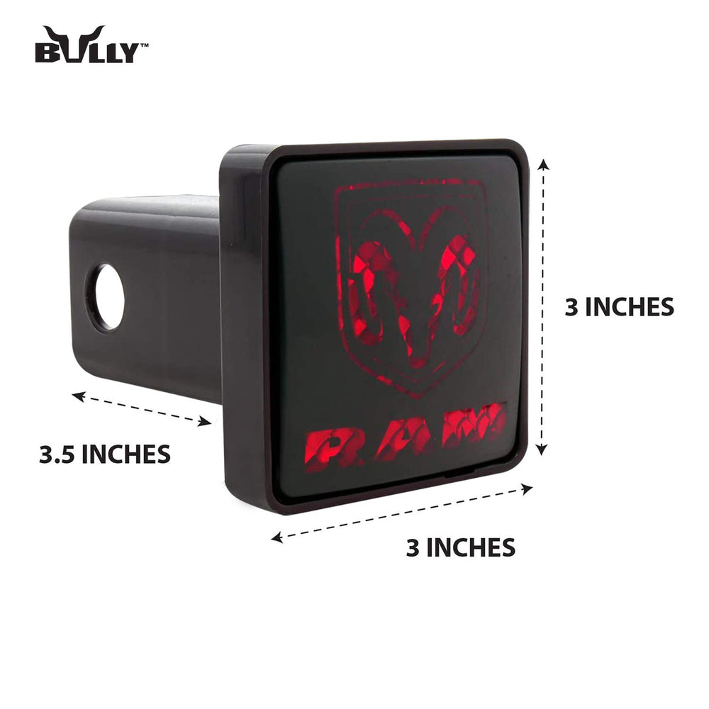 Bully CR-007D hitch cover installed demonstrates universal fit for 2-inch receivers.