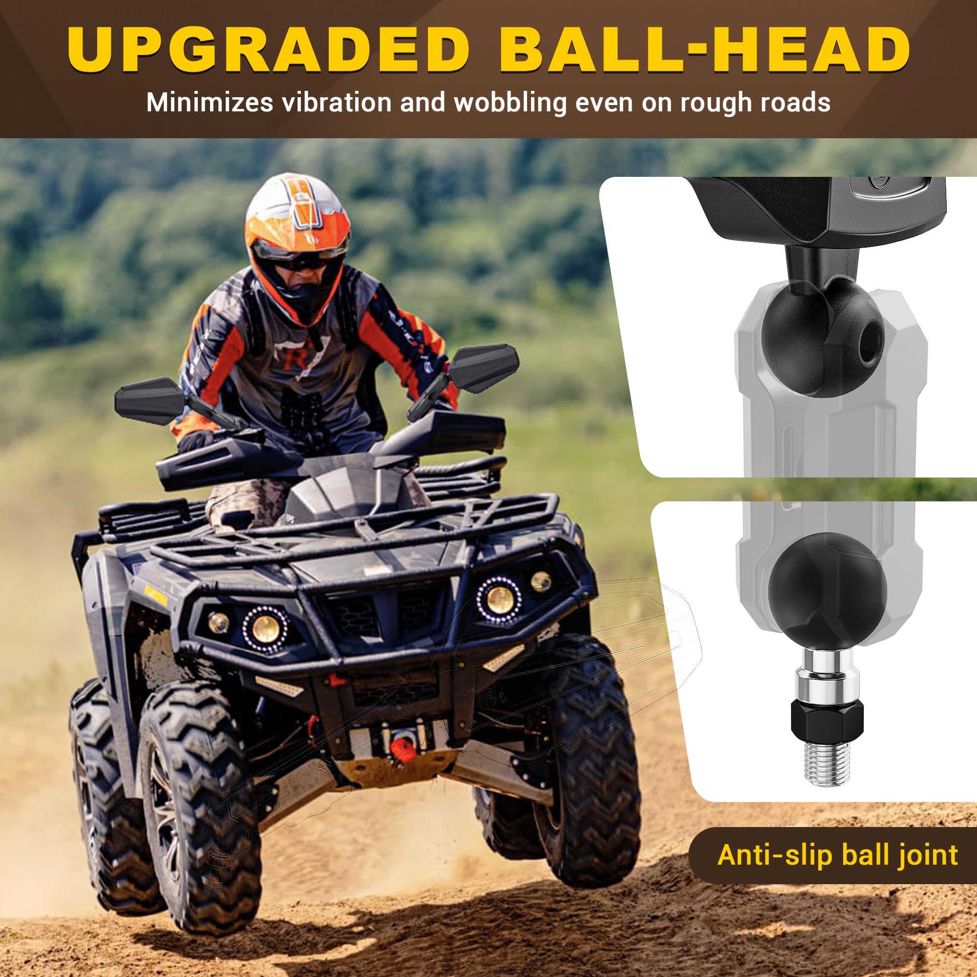 Bumbee foldable convex rearview for reduced blind spots and easy storage.