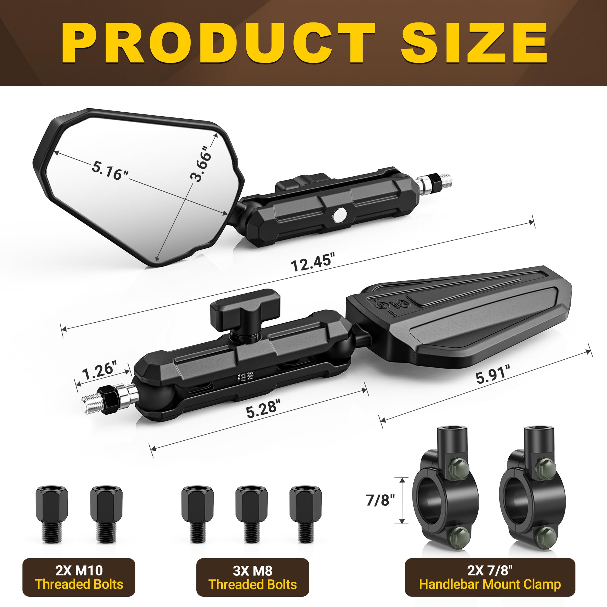 Bumbee M8/M10 screws compatibility covers multiple bikes and ATVs.