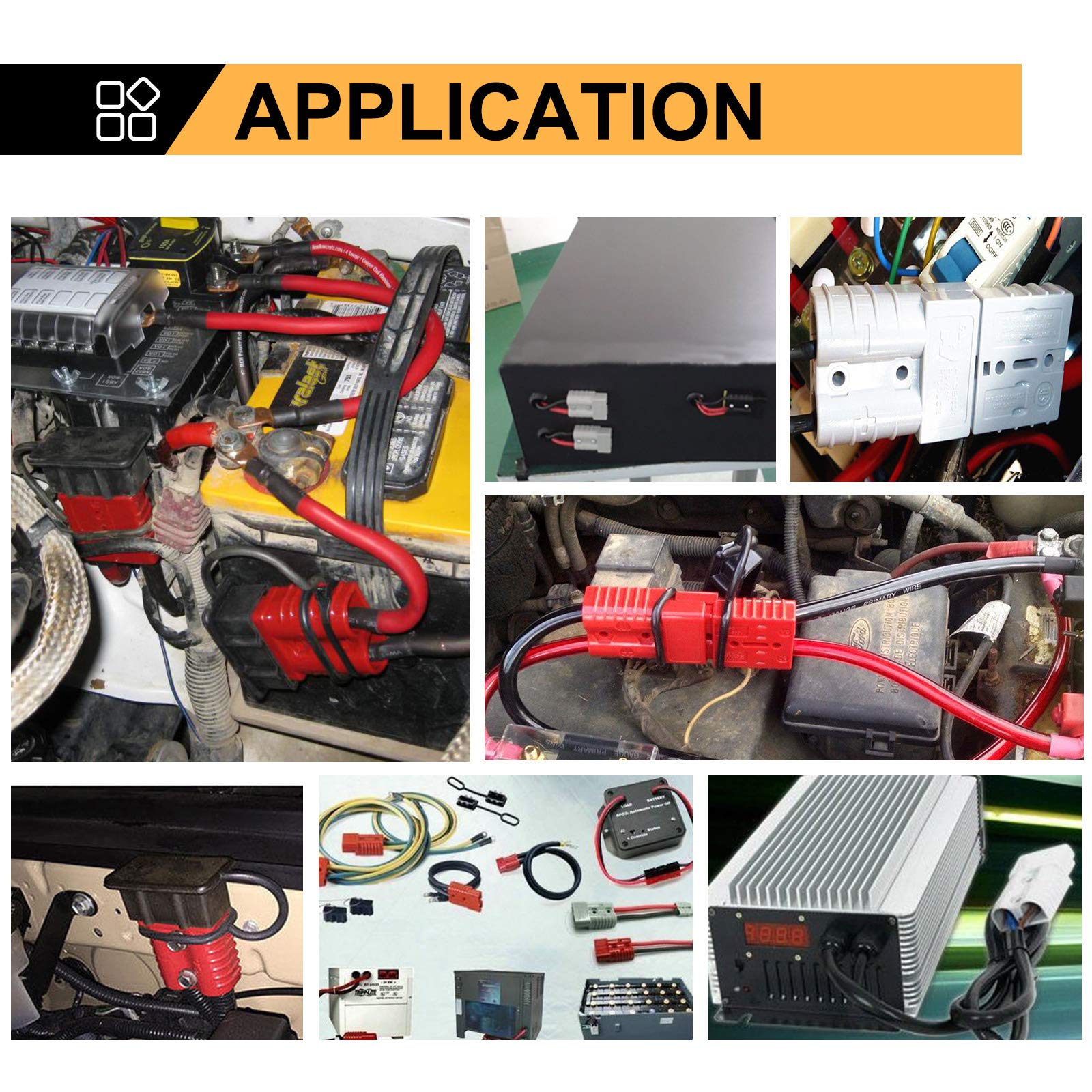 BUNKER INDUST 175A installation view shows easy solder or crimp assembly.