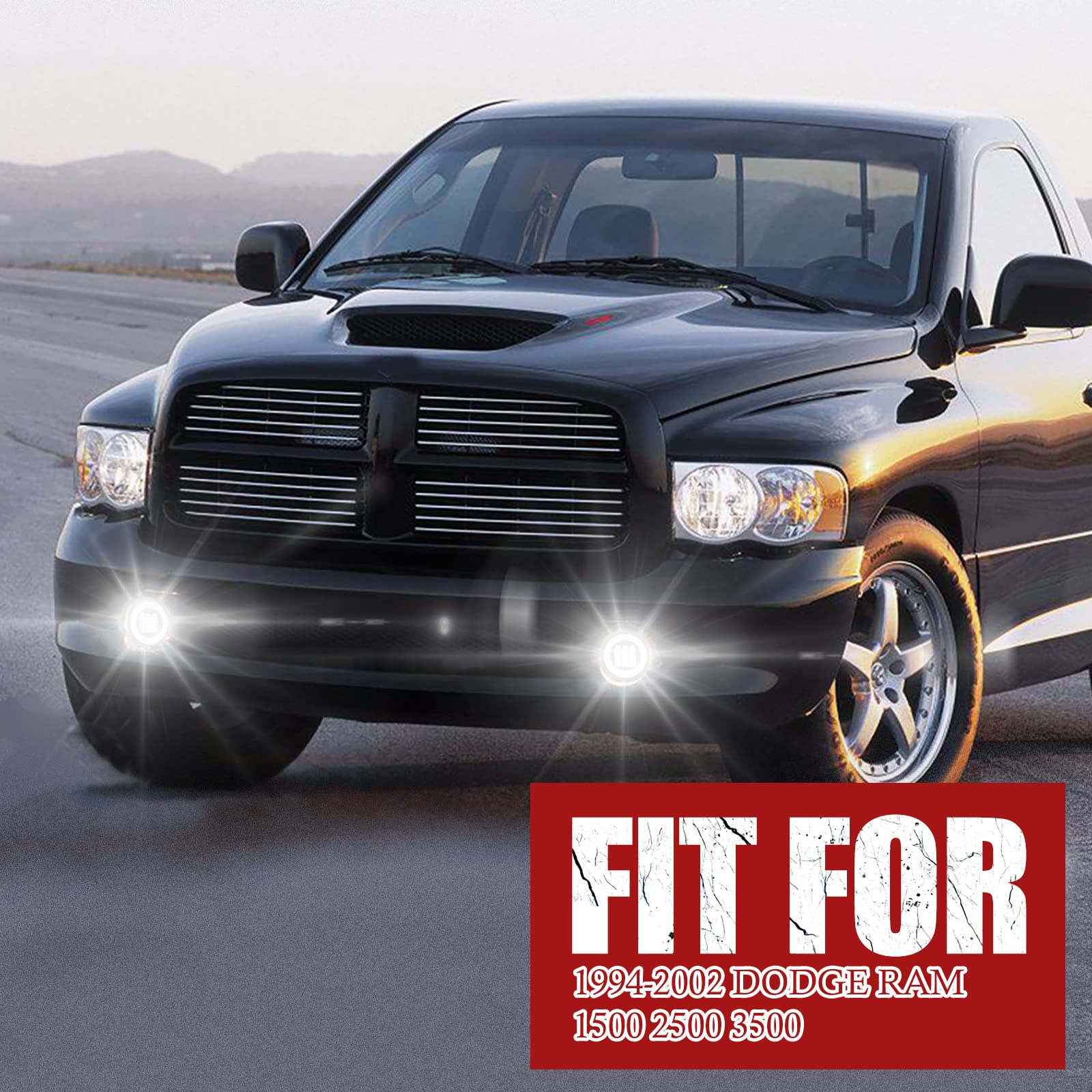 BUNKER INDUST long-life LED fog lamps for Dodge Ram.