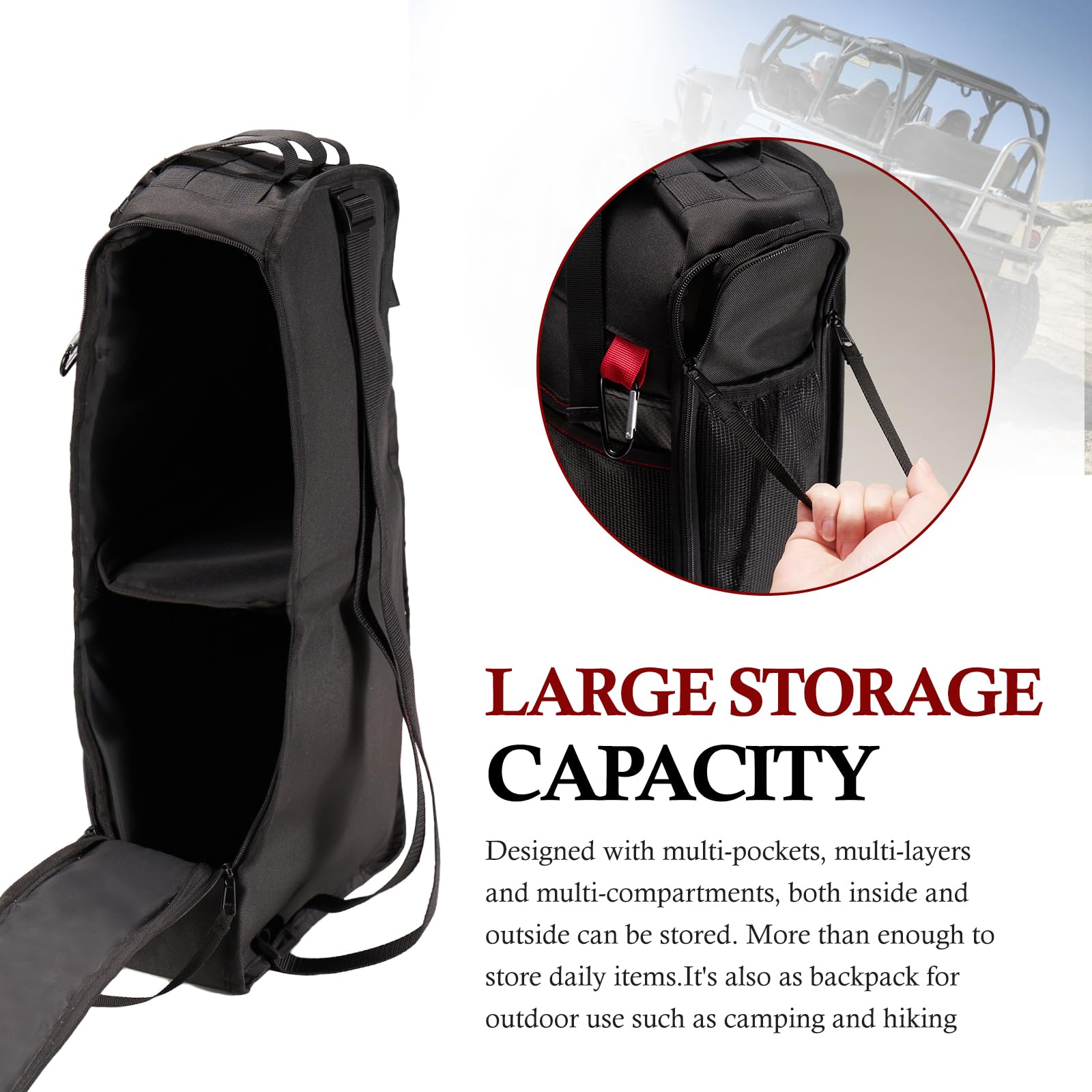 Bunker Indust roll bar bag top closed protects contents during voyages