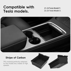BurtyPokie hidden armrest box for discreet storage in Model Y