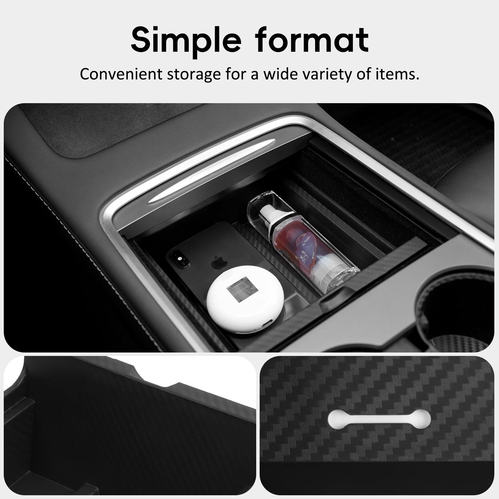 BurtyPokie non-slip sunglasses holder for Model Y