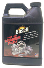 Busch Aluminum Polish Super Shine bottle with easy-to-use formula for raw aluminum.