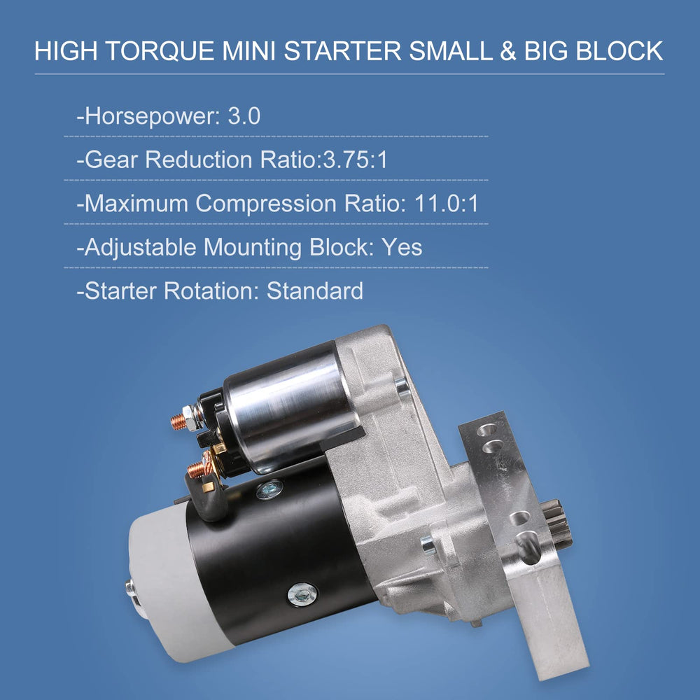 BUSIDN billet aluminum mounting block provides sturdy, adjustable fit for the starter