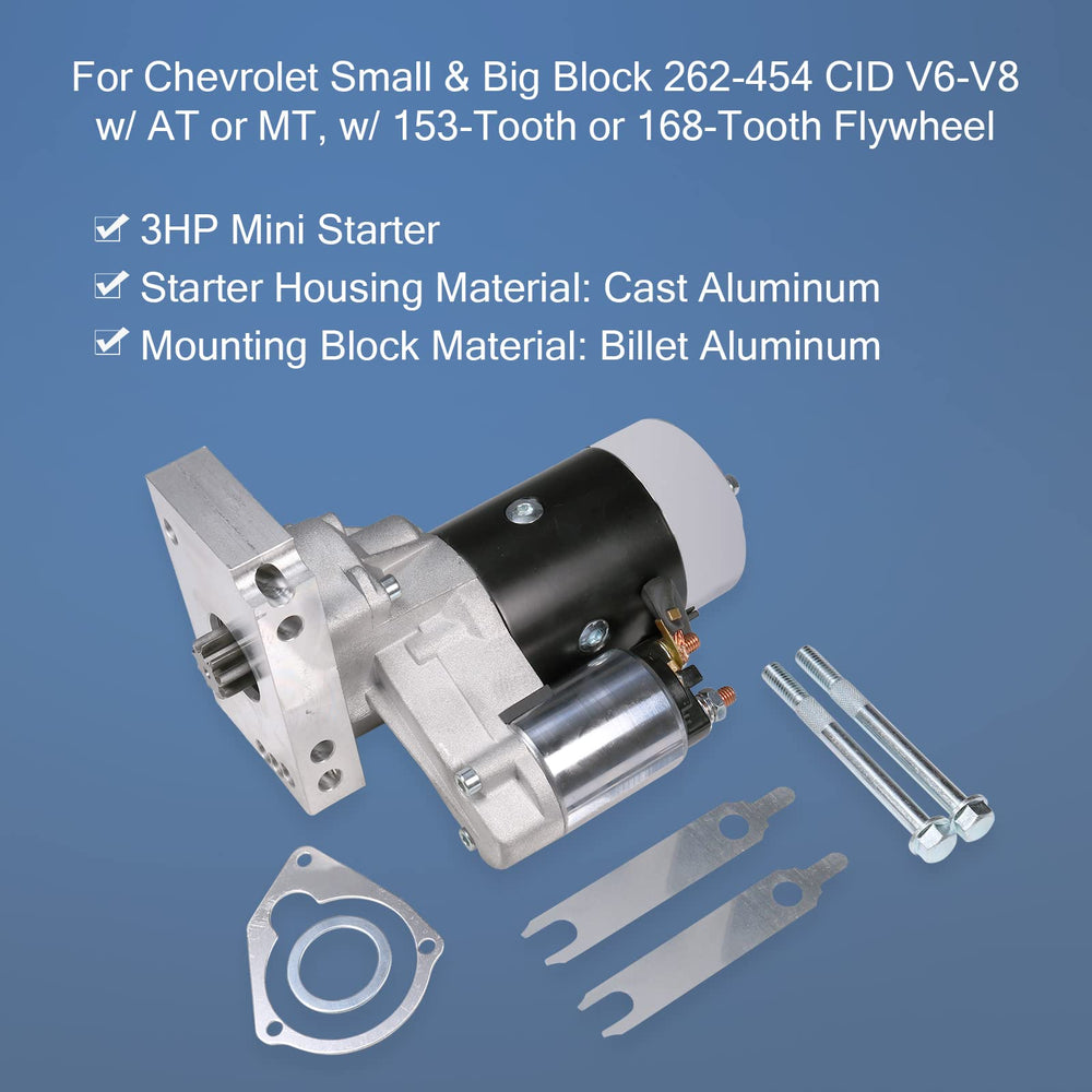 BUSIDN Chevy small and big block starter suitable for AT and MT applications
