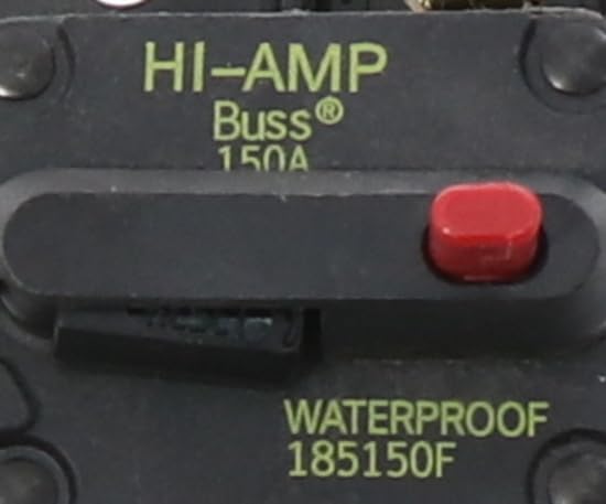 Battery isolator ready CB185 breaker for multi battery charging configurations.