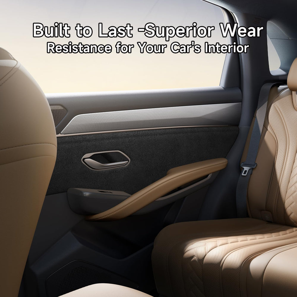 Butarfe suede wrap center console detail, enhanced grip and look.