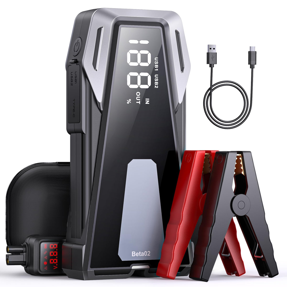 BuTure VAC compact jump starter front view for quick car boosts