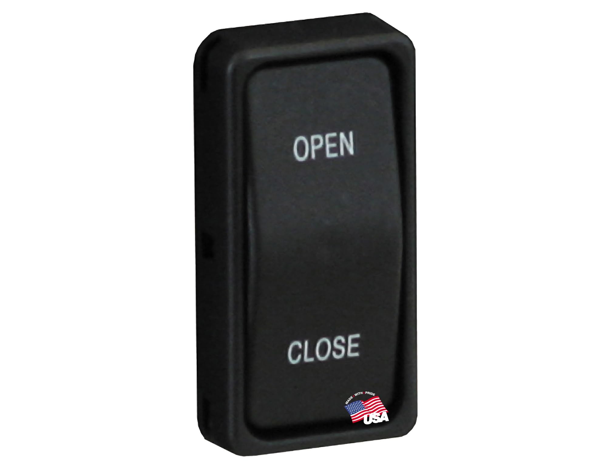 Buyers Products 12V momentary rocker switch for open/close control, ideal for anti-ice and tarp systems.