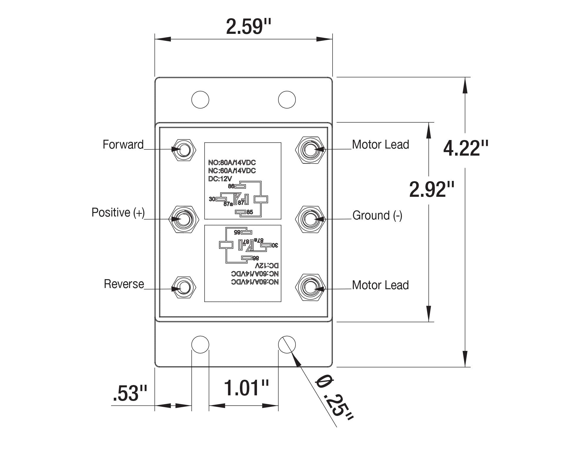 Buyers Products 5541100 relay module with wiring, ideal for 12V DC truck winches and boat lifts