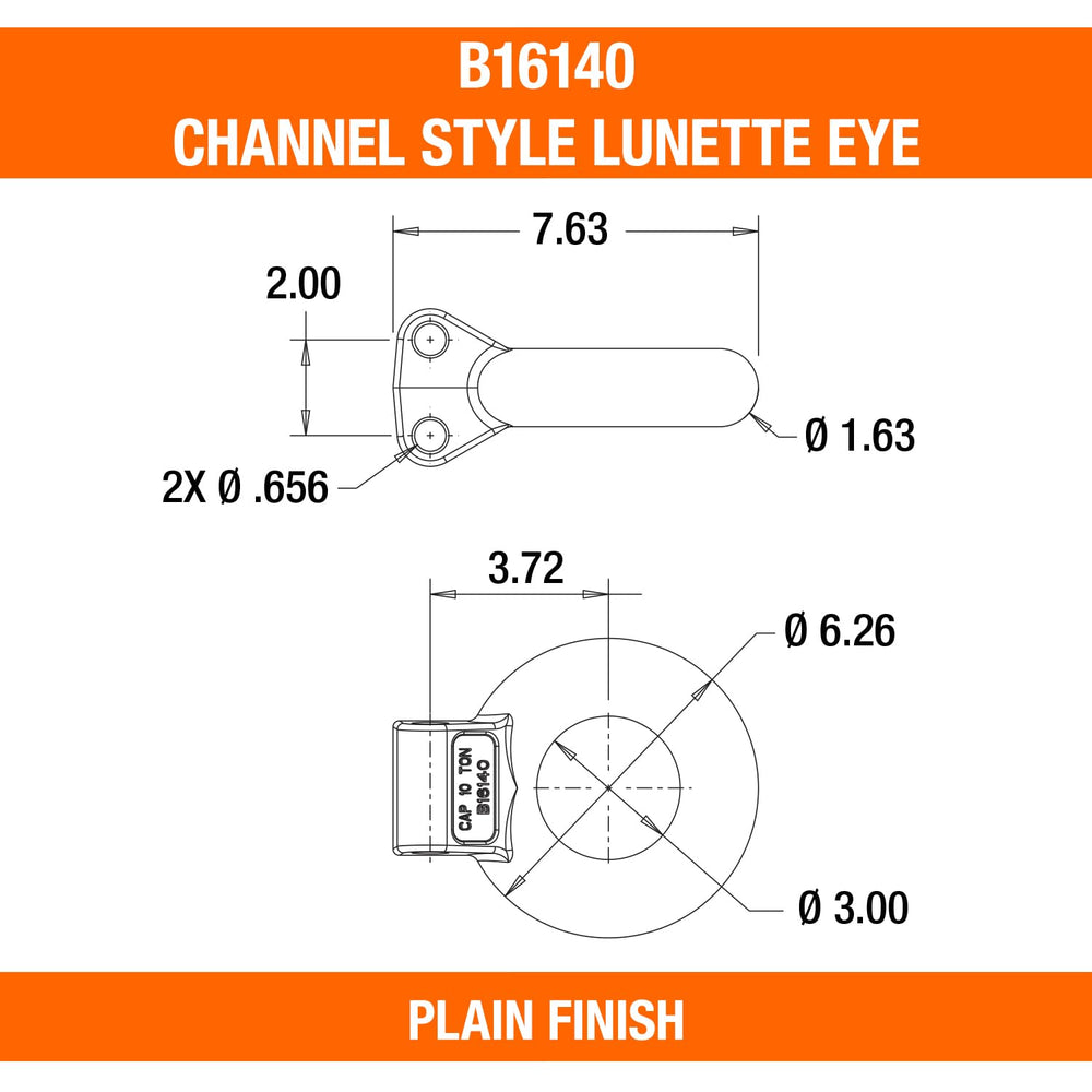 Buyers Products B16140 channel bracket mount showing bolt-on versatility for adjustable height.