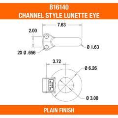 Buyers Products B16140 channel bracket mount showing bolt-on versatility for adjustable height.