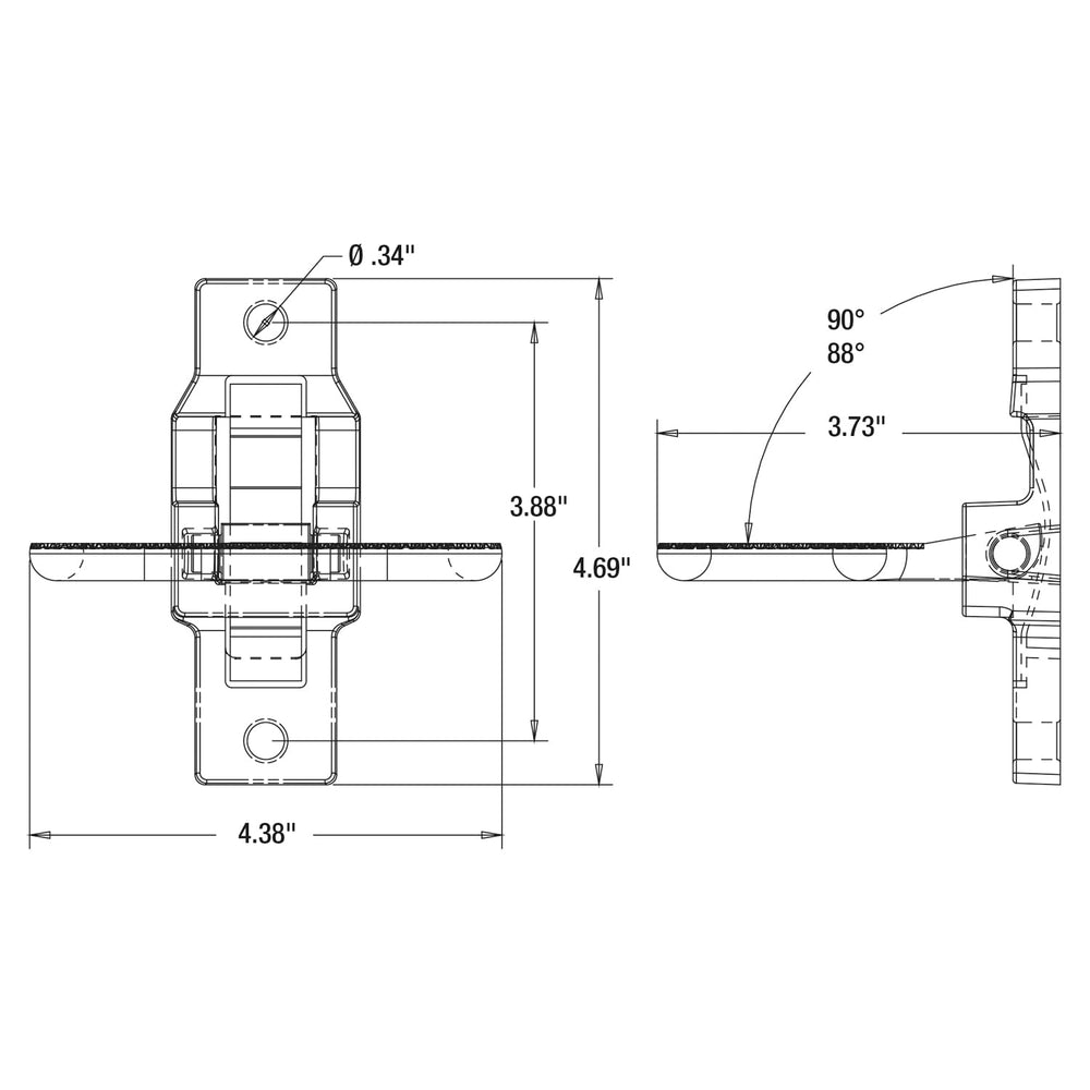 Buyers Products B2797BPC2 safety storage grab handle for trucks and RVs.
