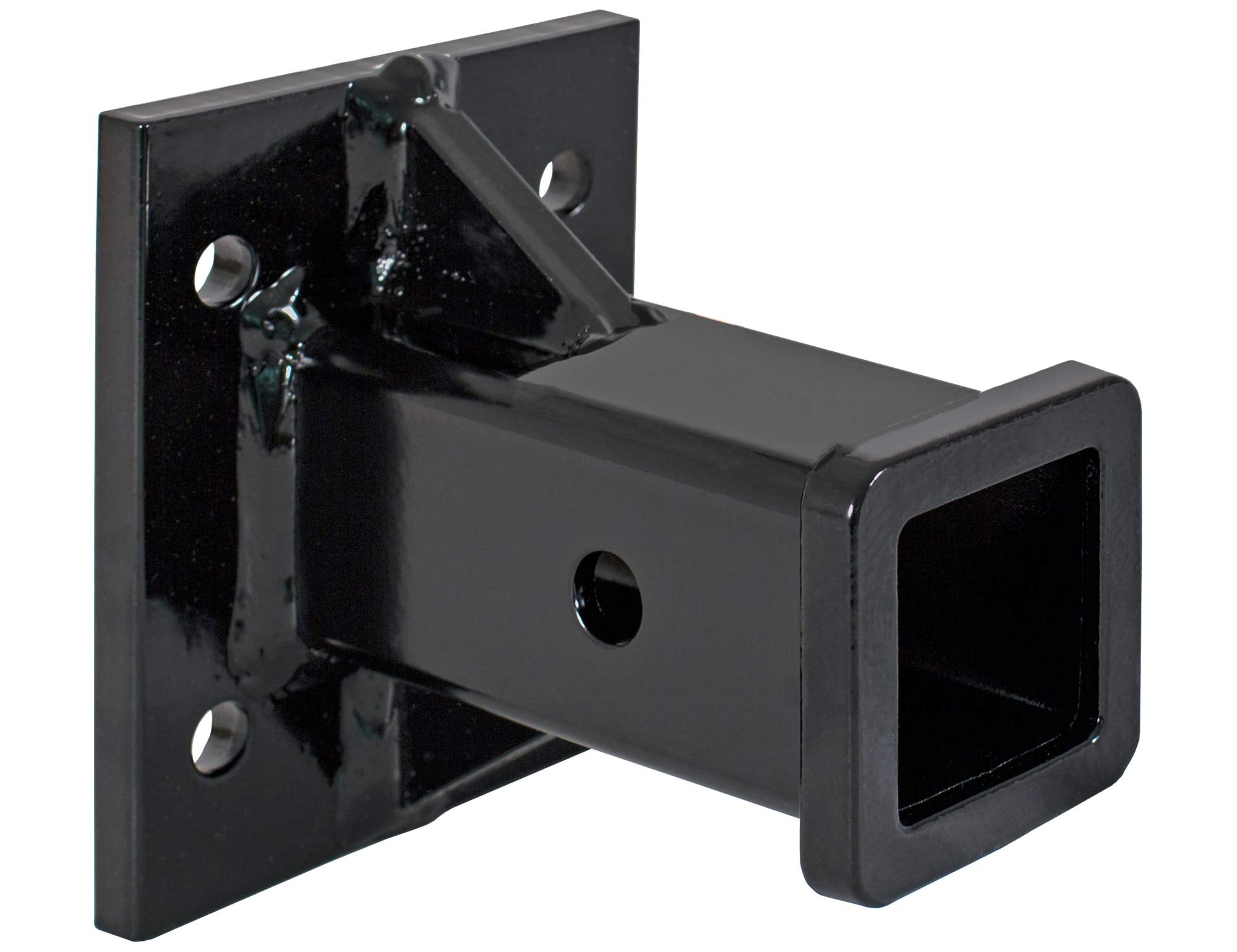 Buyers Products bolt-on receiver tube aligned with pintle pattern for versatile towing.