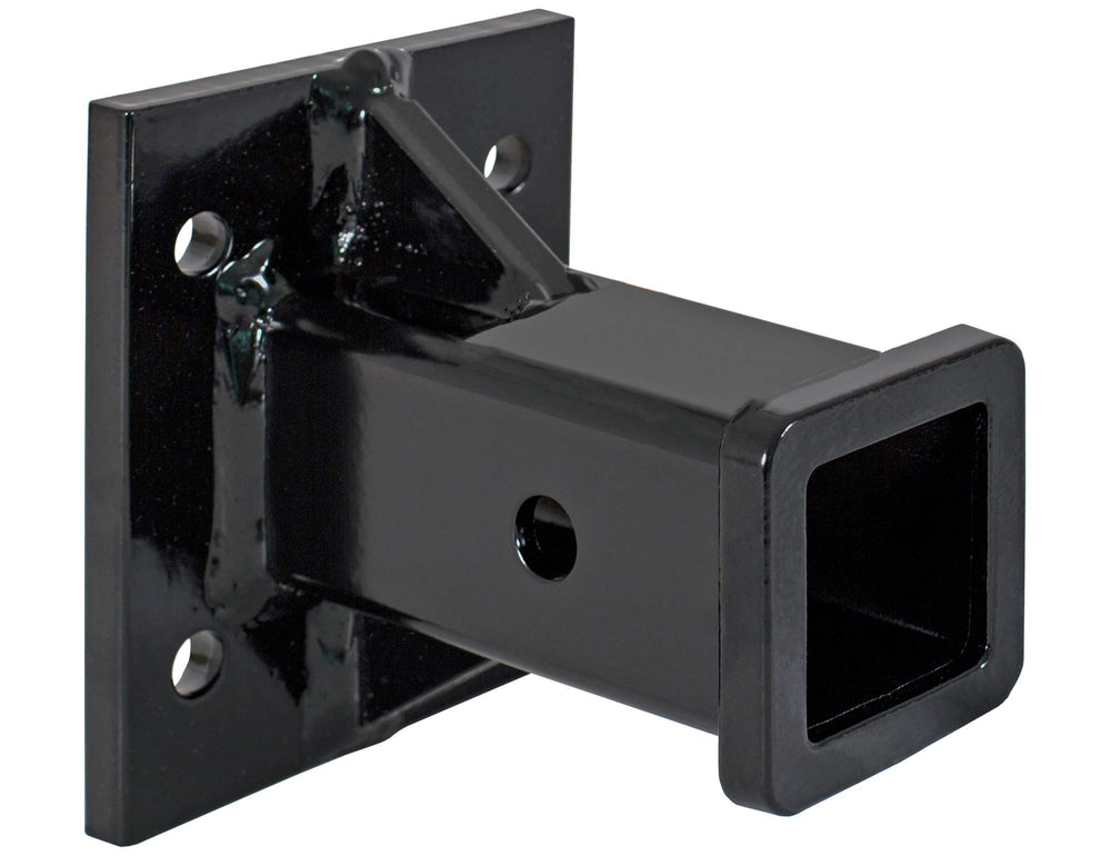 Buyers Products bolt-on receiver tube aligned with pintle pattern for versatile towing.