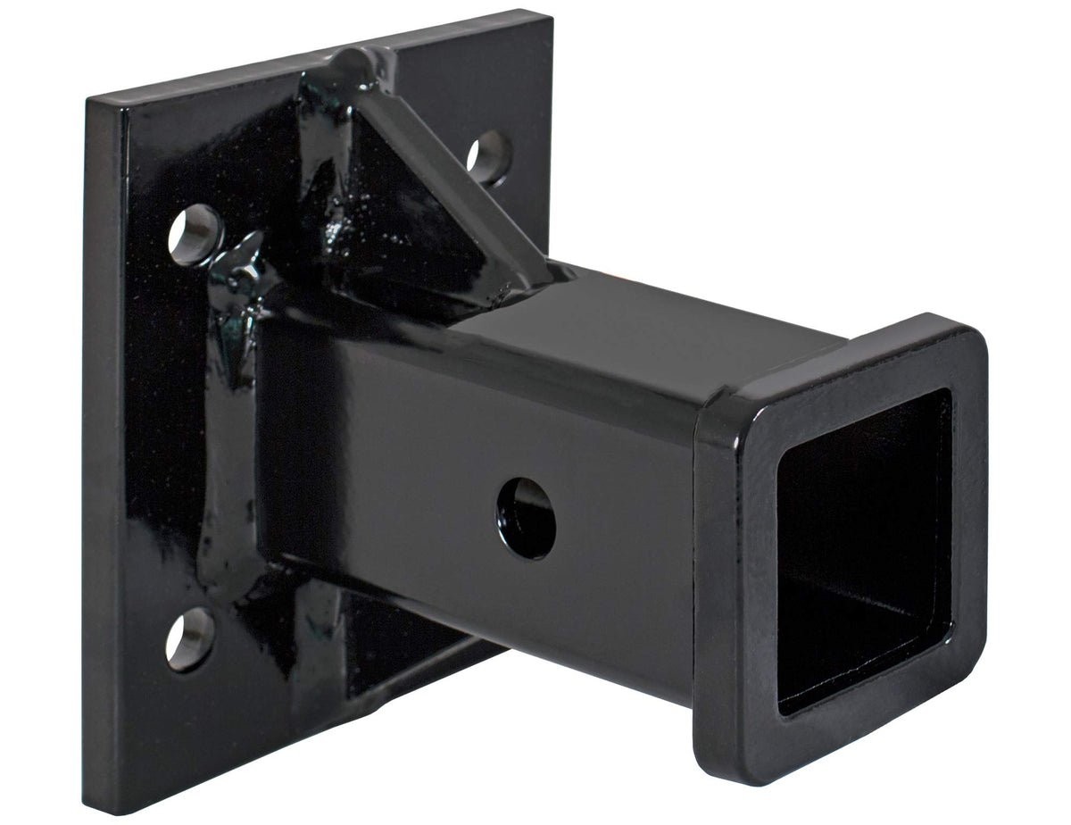 Buyers Products bolt-on receiver tube aligned with pintle pattern for versatile towing.