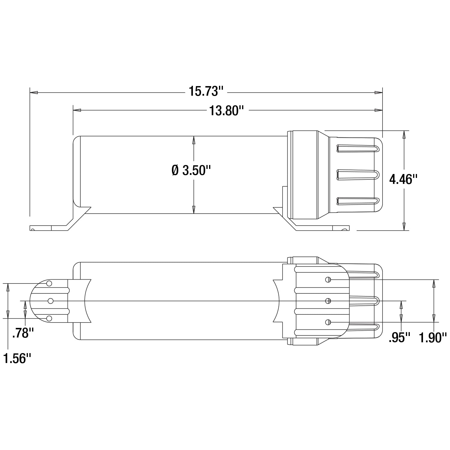 Buyers Products mounting feet enable quick, secure trailer installation.