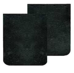 Buyers Products mudflap HD black 20x24 front view protects rear wheels and reduces spray.