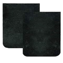 Buyers Products mudflap HD black 20x24 rubber construction withstands harsh conditions.