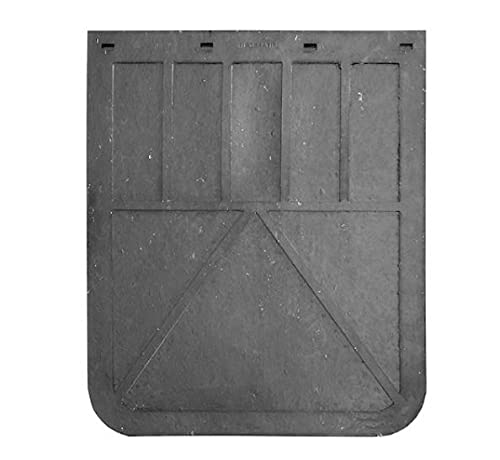 Buyers Products mudflap HD black 20x24 rear view protects vehicle and gear from mud.