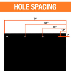 Installation-ready mud flaps mounted to truck or trailer for protection.