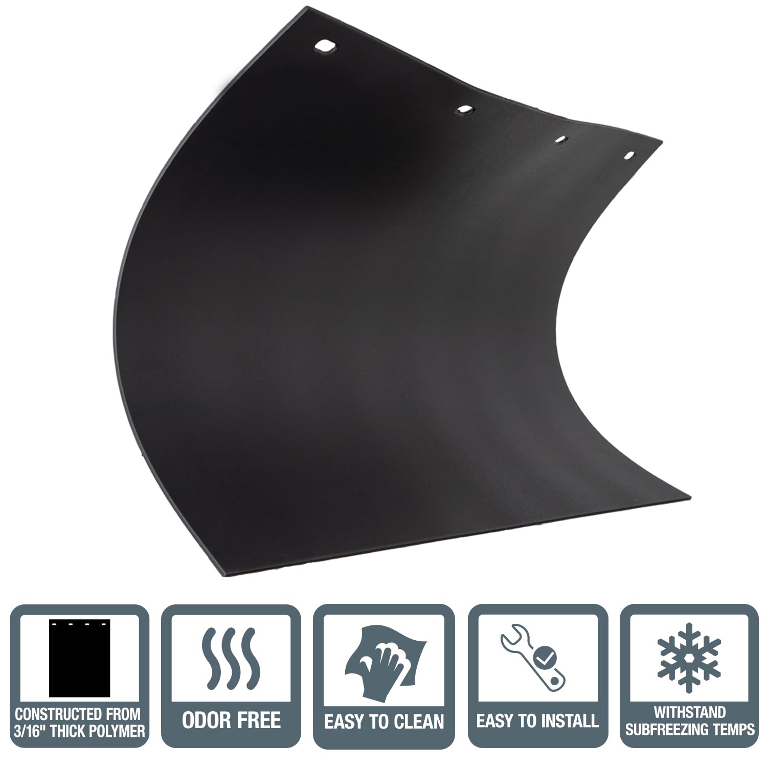 Close-up of polymer material highlights impact resistance and weather durability.