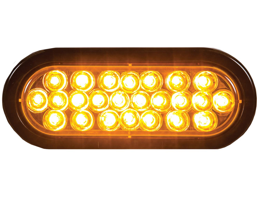 SAE J595 Class 2 amber warning light for compliant vehicle signaling.
