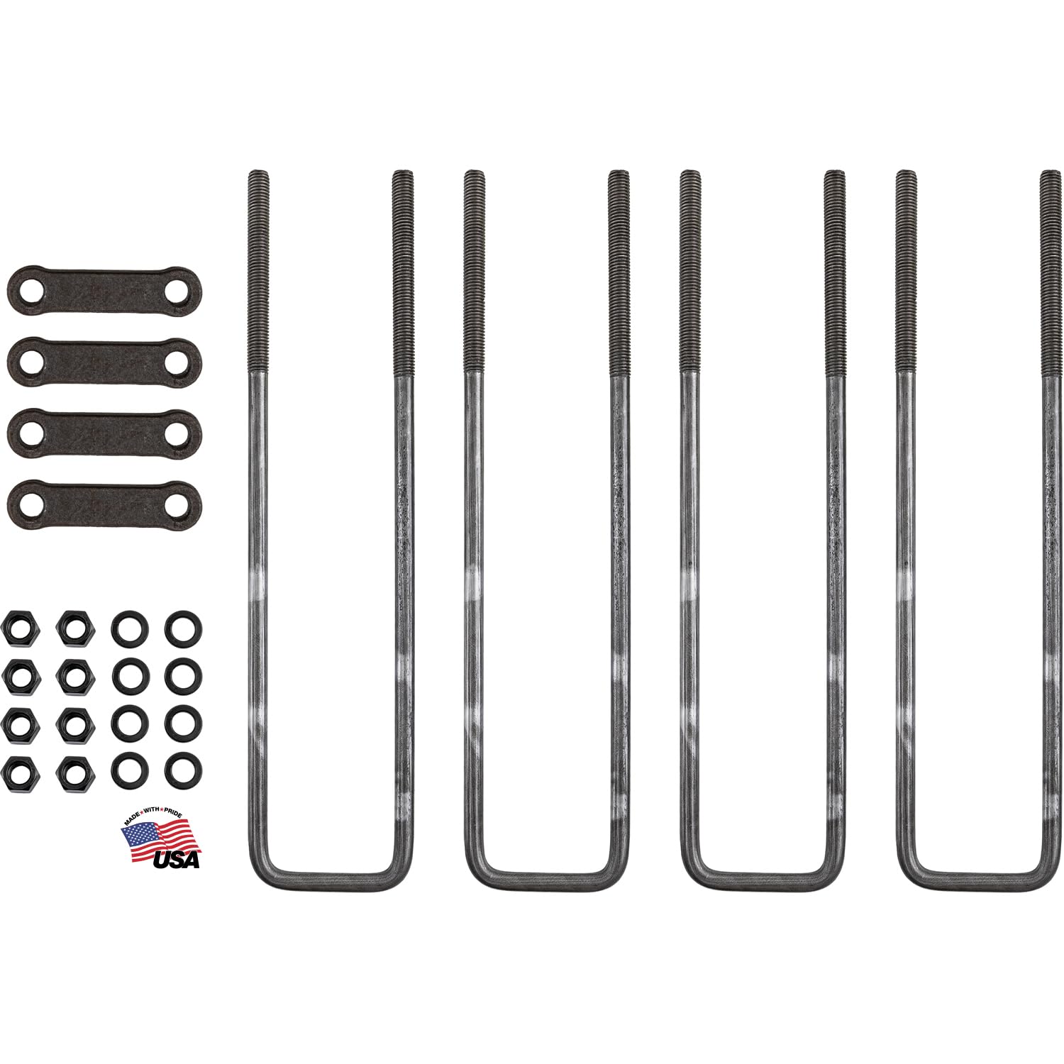 Buyers Products UB623520 square bend U-bolt kit with tie bars secures truck boxes and chassis for fleet installs